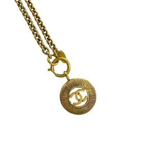 CHANEL Gold Logo Necklace
